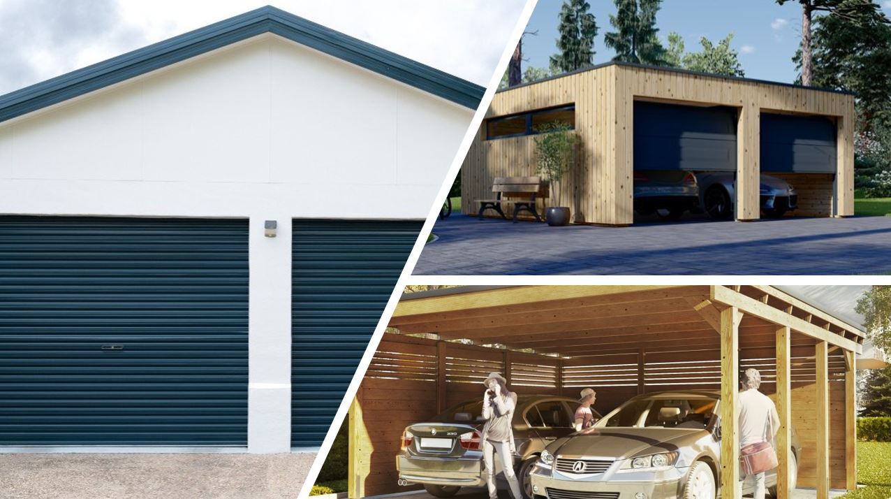 Construction garage bois beton parpaing brique alu constructeur