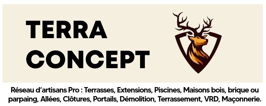 Terraconcept votre terrassier paysagiste spécialiste aménagement extérieurs raccordements viabilisation terrassement allees clotures portail terra concept